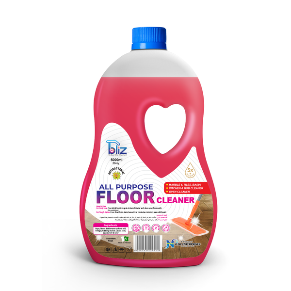 Bliz Multipurpose Floor Cleaner 5 Liters - Tiles - Marble - Chips - Cement - Tough Stain Cleaner