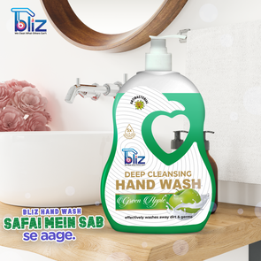 Bliz HandWash Liquid Green Apple - 500ML - Deep Cleansing | Antibacterial | Refreshing Green Apple Scent