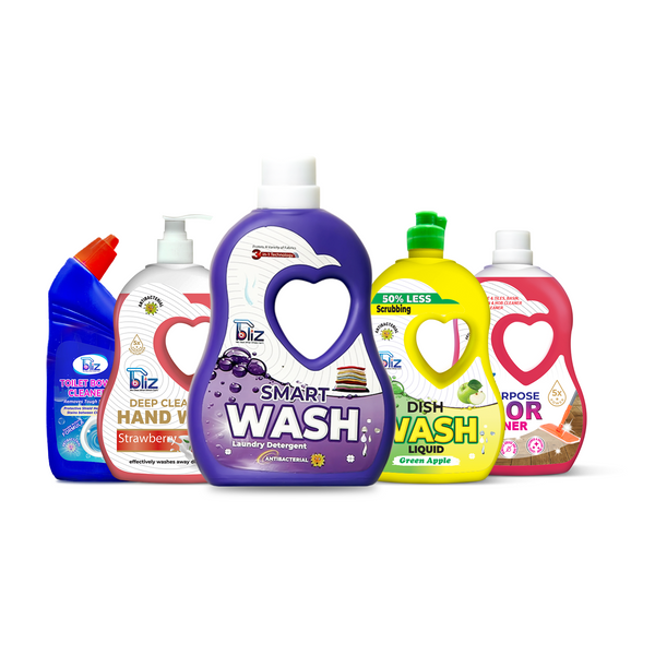 Bliz Complete Home Cleaning and Care Essentials Mini Bundle 500ML Each