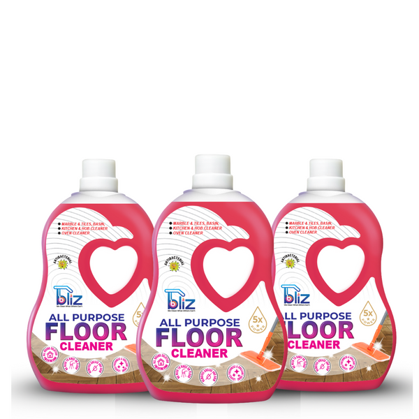 Bliz Multipurpose Floor Cleaner Rose Fragrance 500ML (Pack of 3)   – Powerful Stain Removal, Long-Lasting Shine