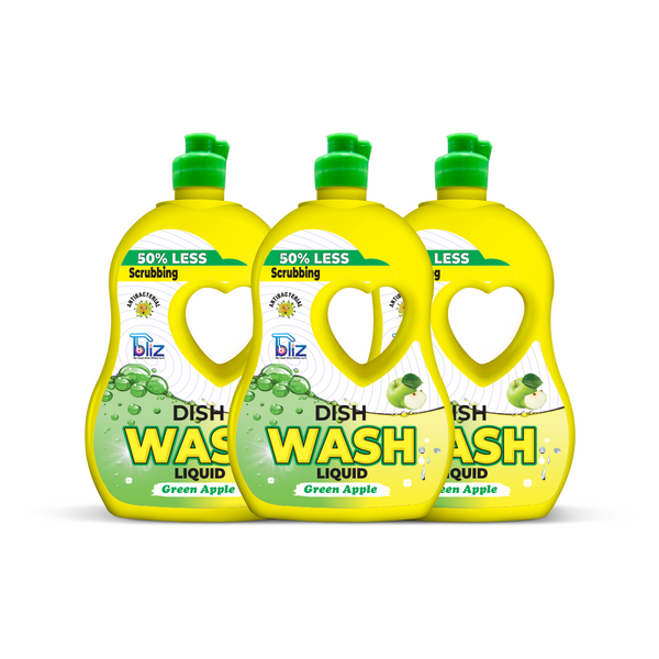 Bliz Dishwash Liquid 500 ML Pack Of 3 - Tough on Stains - Soft on hands