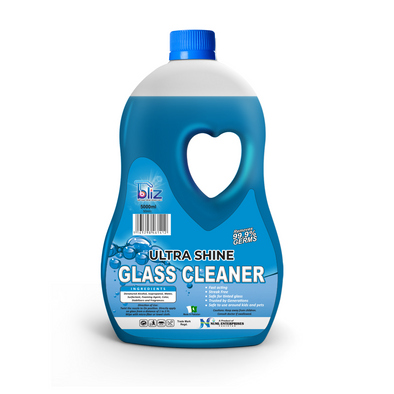 Bliz Ultra Shine Glass Cleaner 5 Liters – Streak-Free Formula for Crystal Clear Glass Surfaces