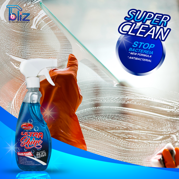 Bliz Ultra Shine Glass Cleaner 500 ML – Streak-Free Formula for Crystal Clear Glass Surfaces