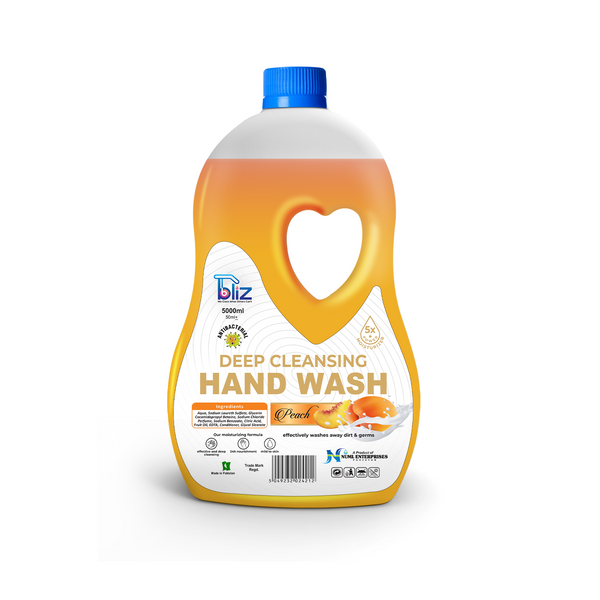 Bliz Handwash Liquid Peach - Anti Becterial - Mosturizer - 5 Liters