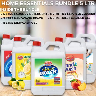 Bliz Complete Home Cleaning and Care Mega Bundle - 5 Liters Pack - Comprehensive Solutions for a Spotless Home