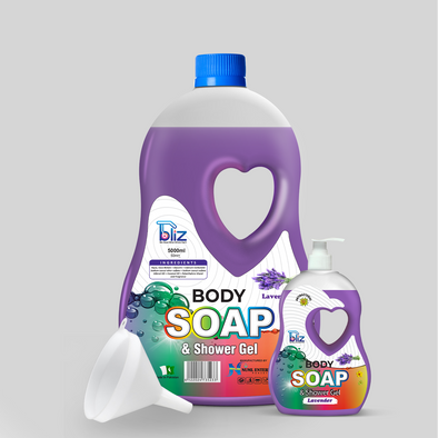 Bliz Body Wash Lavendar Fresh- 5 Liters - Nourishing Cleanse for Soft, Hydrated Skin with Long-lasting Fragrance