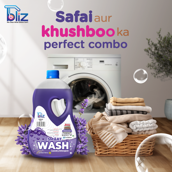 Bliz Smart Wash 3-in-1 Laundry Detergent - 5Liters - Cleaner, Color Enhancer, Fabric Softener