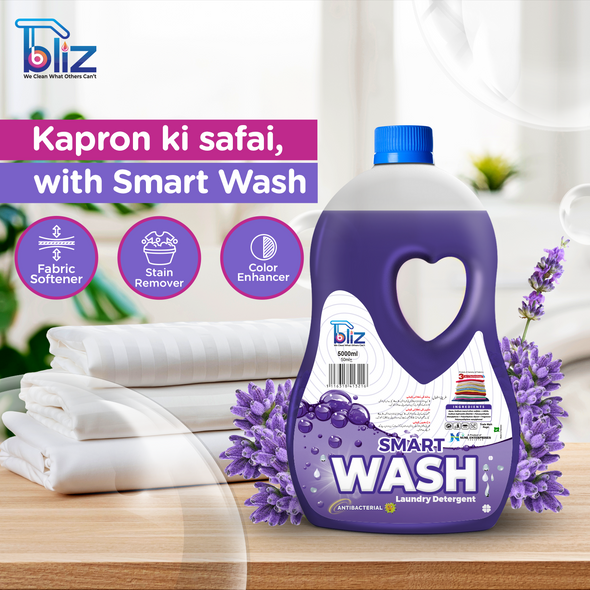 Bliz Smart Wash 3-in-1 Laundry Detergent - 5Liters - Cleaner, Color Enhancer, Fabric Softener