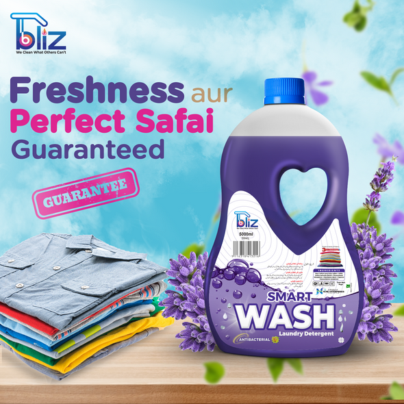 Bliz Smart Wash 3-in-1 Laundry Detergent - 5Liters - Cleaner, Color Enhancer, Fabric Softener