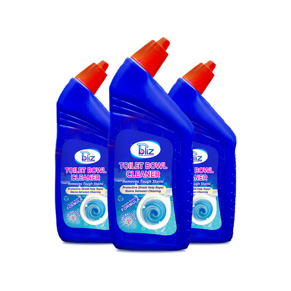 Bliz Toilet Cleaner Powerful 10X Max Cleaning 500ML (Pack of 3) – Kills 99.9% Germs, Removes Tough Stains